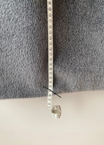 Gri uzun kaşmir dokulu uzun kaban - Görsel 9