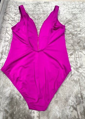 Fermuarlı Pembe Kadın Mayo - Görsel 2