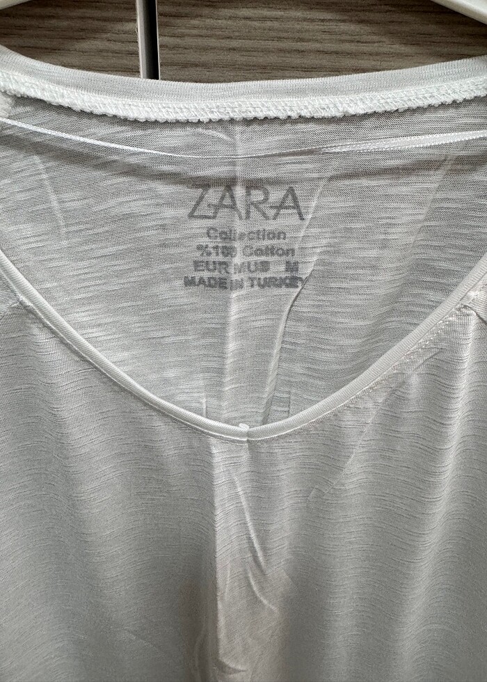Zara Beyaz Tshirt - Görsel 3