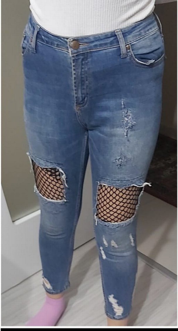 Kadın Mavi Kot Pantolon - Görsel 2