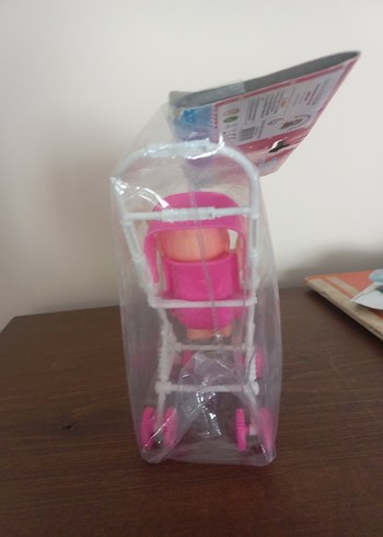 Pembe Mini Bebek ve Puset Oyuncak - Görsel 3