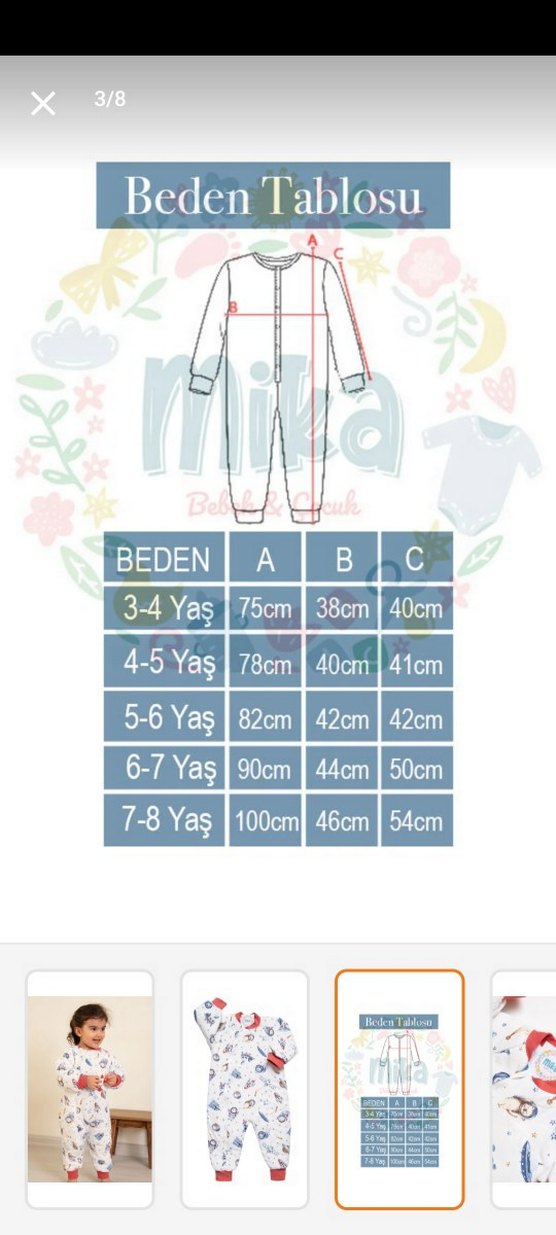 Bebek Beyaz astronot Uzun Kollu uyku Tulumu - Görsel 3