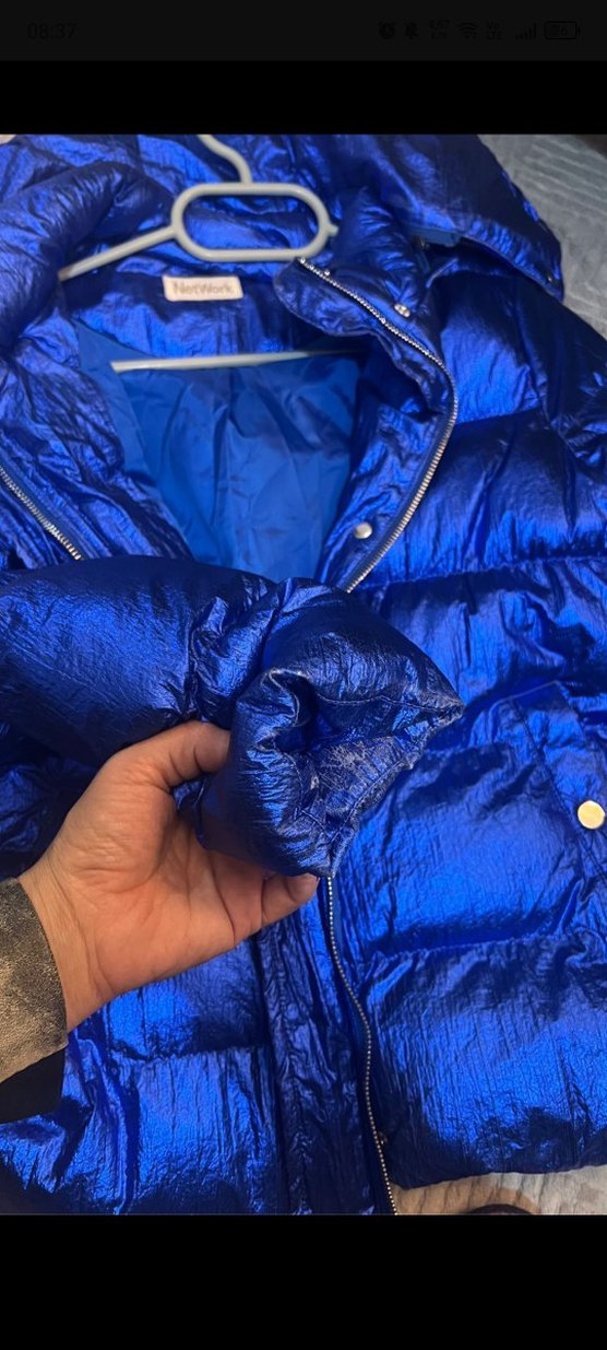 Parlak Neon Kar Kayak Puffy şişme mont - Görsel 3