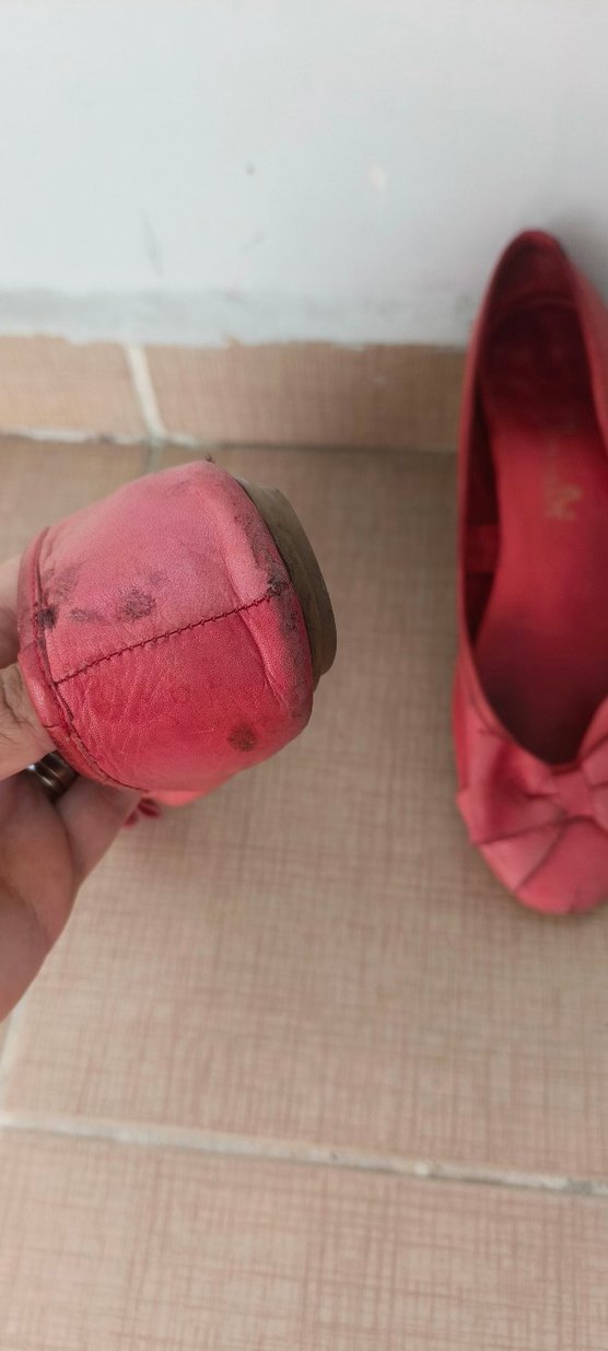 Bambi Fiyonku Gerçek Deri Kırmızı babet - Görsel 2