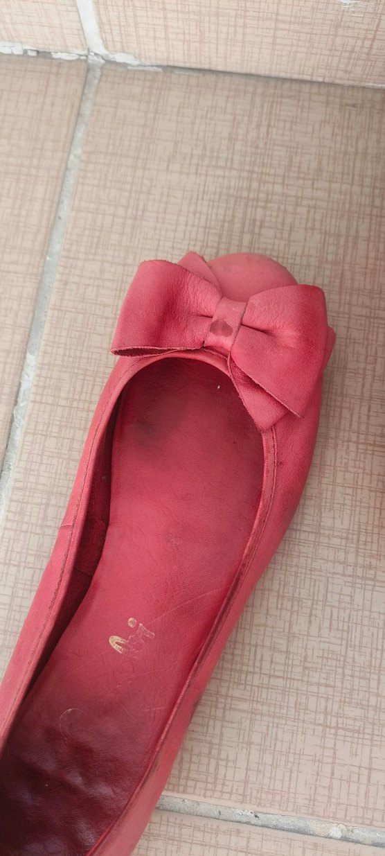 Bambi Fiyonku Gerçek Deri Kırmızı babet - Görsel 3