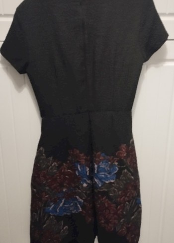 Adil Işık Nakışlı Siyah Midi Elbise - Görsel 4