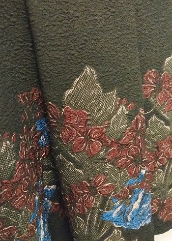 Adil Işık Nakışlı Siyah Midi Elbise - Görsel 2