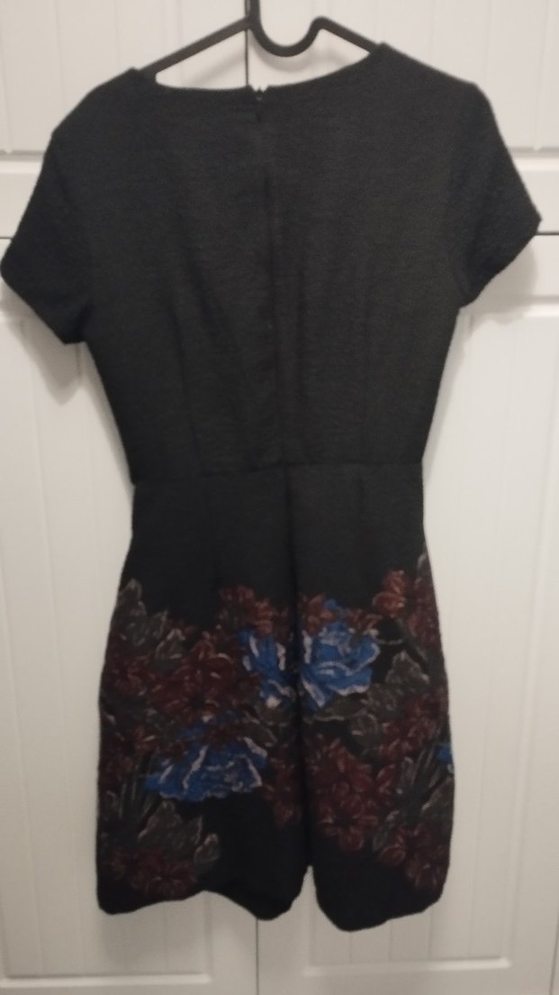 Adil Işık Nakışlı Siyah Midi Elbise - Görsel 4