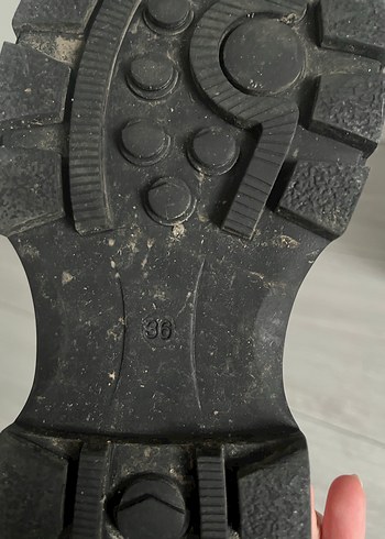 Siyah Platform Topuklu Gotik Kadın Bot - Görsel 6