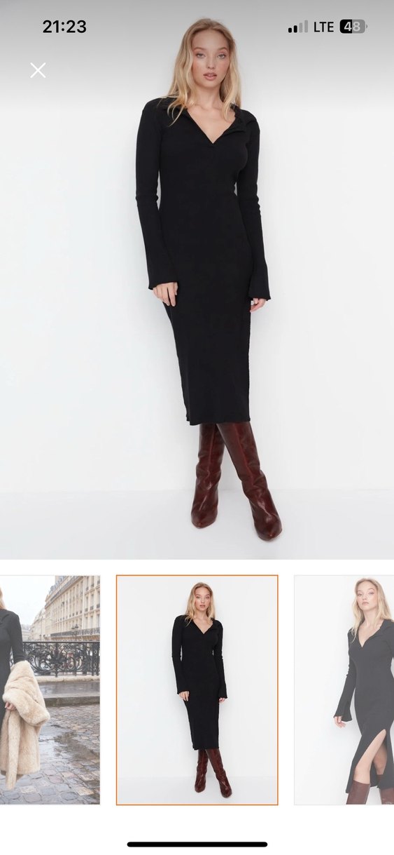 Yırtmaçlı elbise - Görsel 2