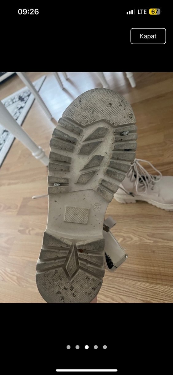 Bej Kadın Deri Kalın Tabanlı Bot - Görsel 3