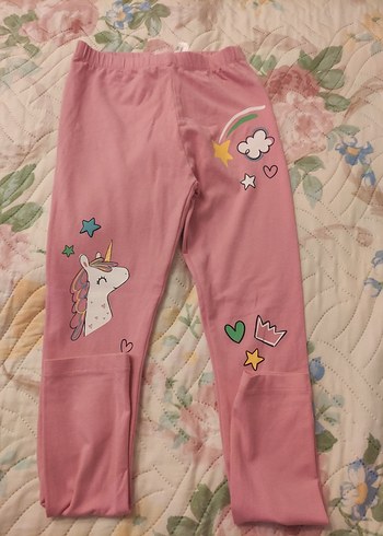 LC Waikiki Kız Çocuk Pembe Nakışlı Tayt
