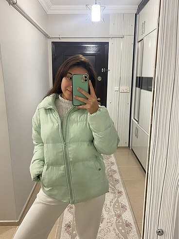 trendyol yeşil mont
