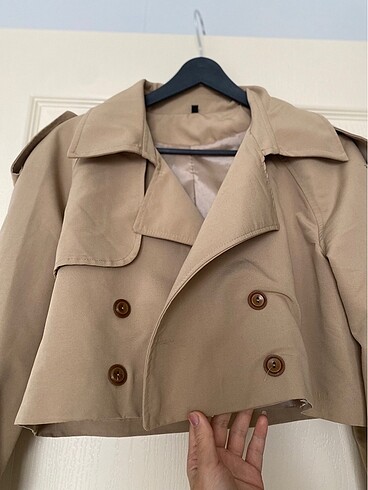 36 Beden camel Renk kısa trenehocoat