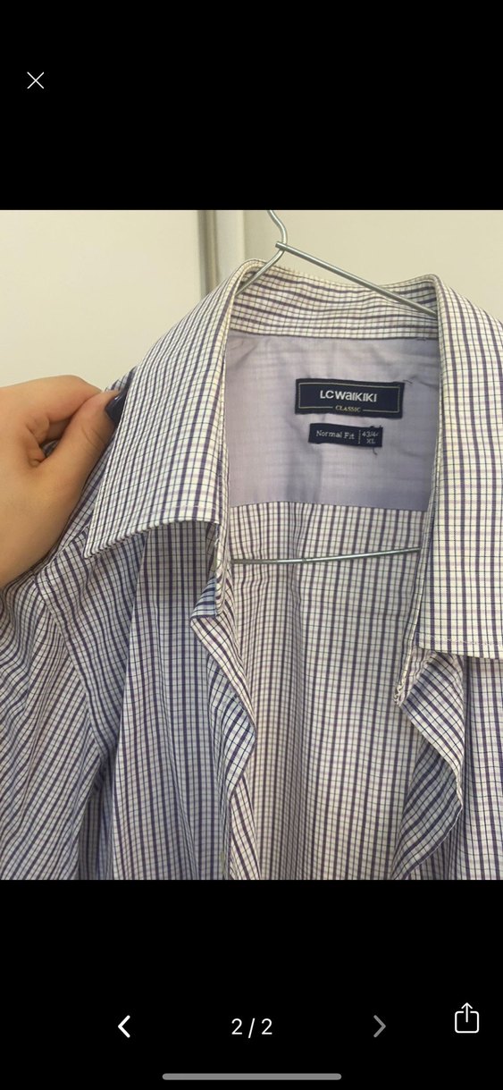 Gri Erkek Kısa Kollu Düğmeli Gömlek - Görsel 2