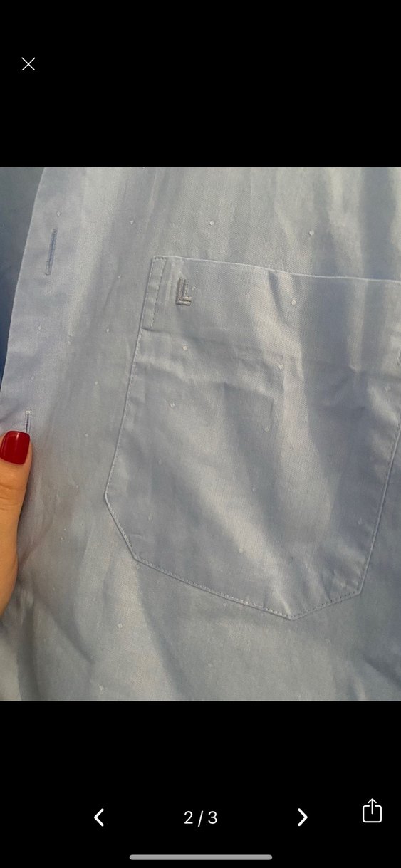 Mavi Keten Kısa Kollu Erkek Gömlek - Görsel 2