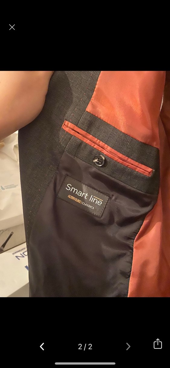 Düğmeli Gri Erkek Ceket - Görsel 2