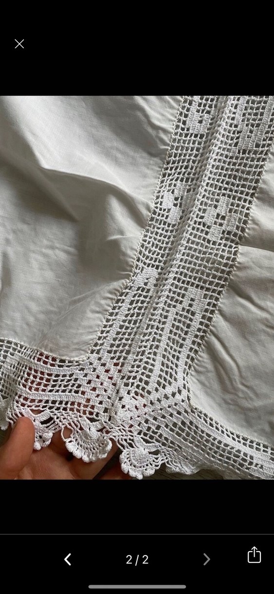 Nakışlı Beyaz Bohem Masa Örtüsü - Görsel 2