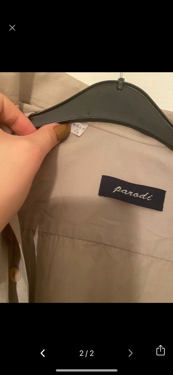 Bej Keten Erkek Uzun Kollu Gömlek - Görsel 2