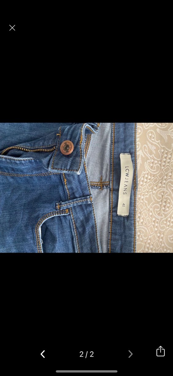 Kadın Gri Mavi Midi Denim Şort - Görsel 2