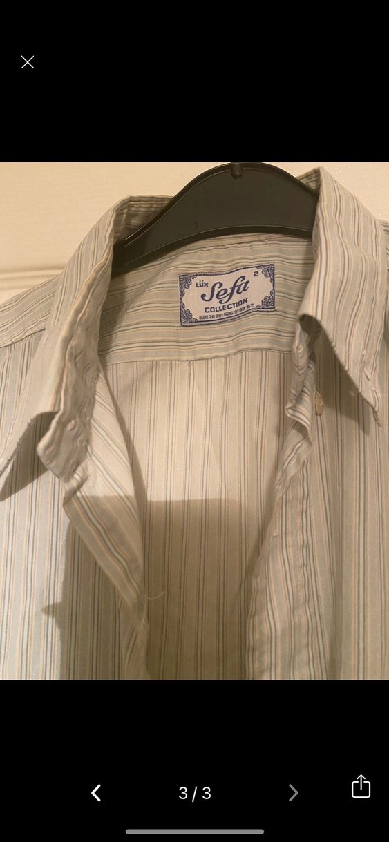 Gri Kısa Kollu Keten Erkek Gömlek - Görsel 3