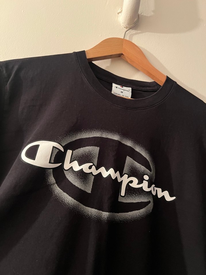 Champion Siyah Erkek Tişört - Görsel 2