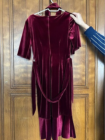 36 Beden bordo Renk Elbise