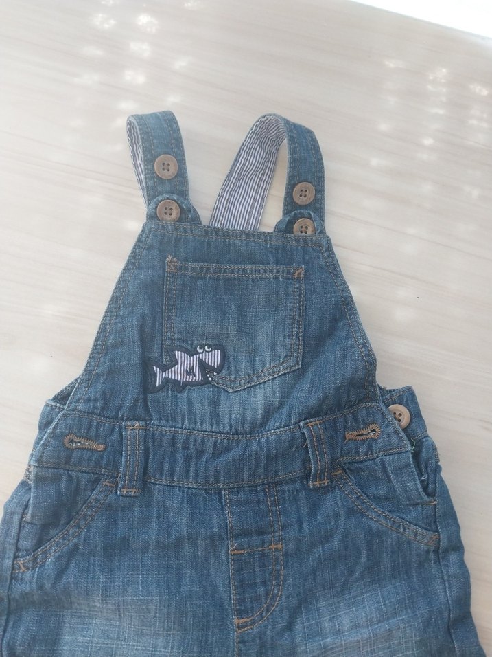 Mavi Nakışlı Erkek Kot Slopet - Görsel 2