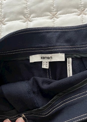 38 Beden Düğmeli Denim Mini Etek