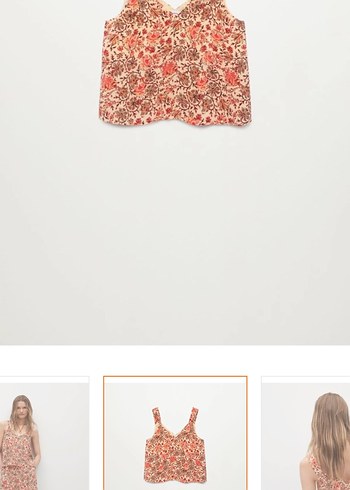 Bohem V Yaka Desenli Kadın Bluz - Görsel 2