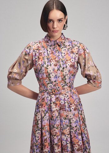 ADL DESENLİ ELBİSE - Görsel 5