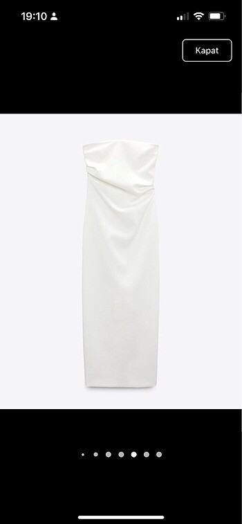 Zara Straplez Beyaz Nikah Nişan Söz Elbisesi - Görsel 6