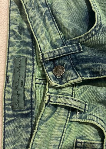 xs Beden yeşil Renk Yeşil Batik Desenli Wide Leg