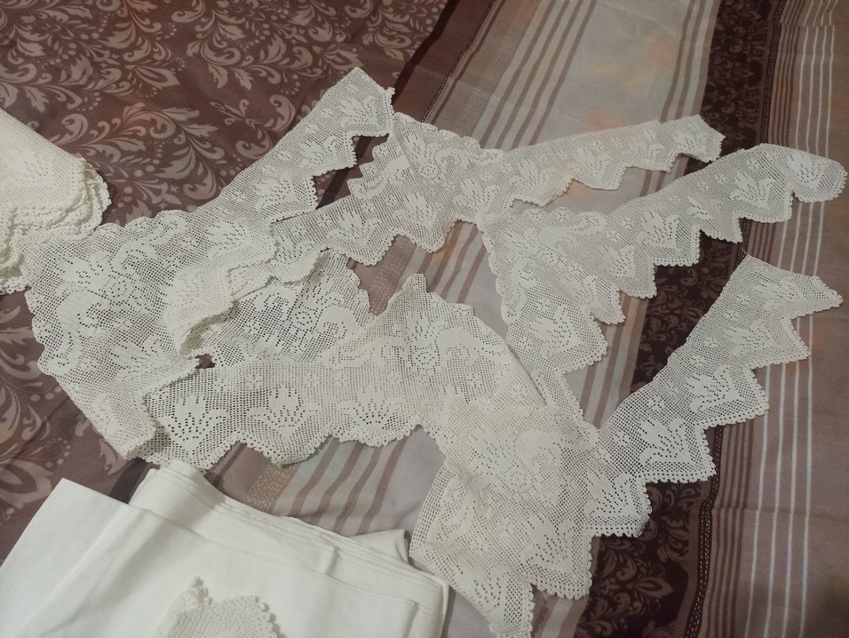 El İşçiliği Beyaz Dantel Kenarlık Seti - Görsel 2