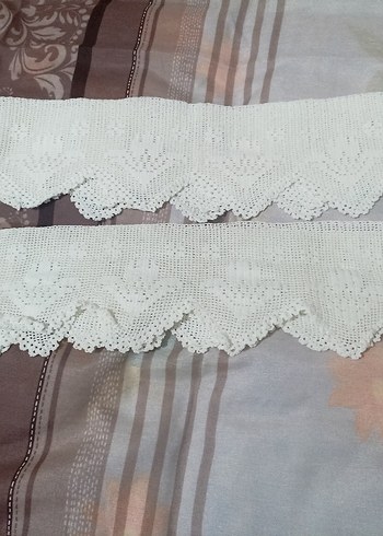 Beyaz Örgü Dantel Kenarlık - Görsel 2