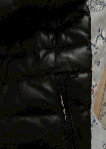 Siyah Deri Kadın Kışlık Mont - Görsel 5