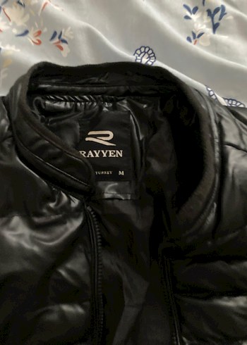 Siyah Deri Kadın Kışlık Mont - Görsel 4