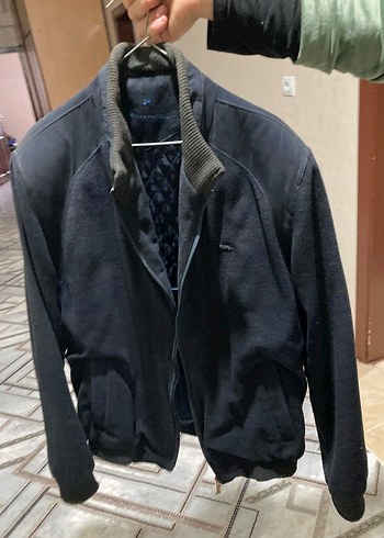 Erkek Siyah Midi Boy Fermuarlı Ceket - Görsel 6