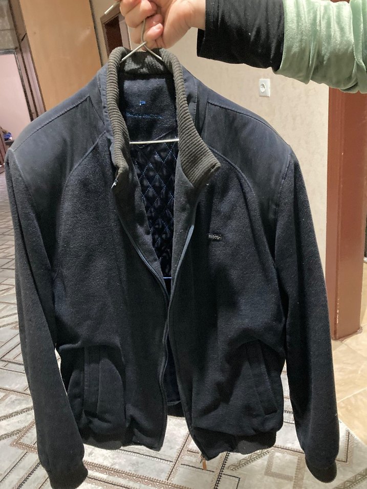 Erkek Siyah Midi Boy Fermuarlı Ceket - Görsel 5