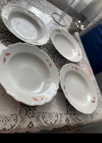 Parlak kahverengi 4 adet yemek tabağı - Görsel 2