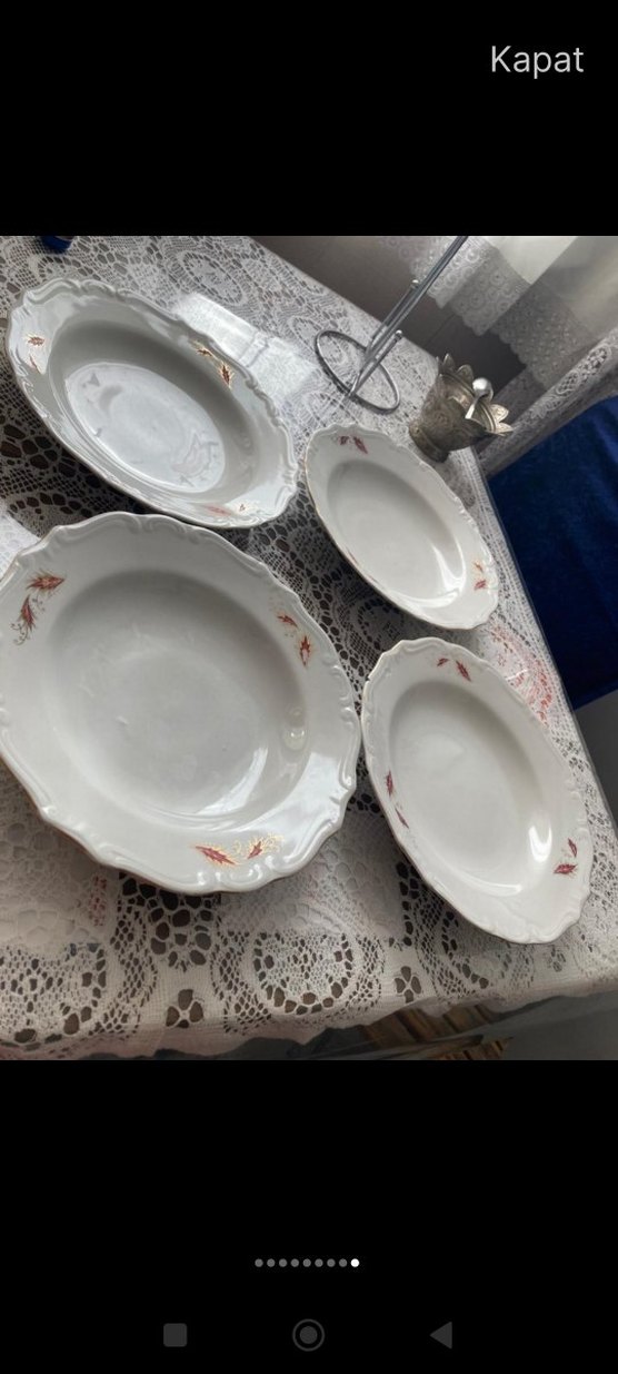 Parlak kahverengi 4 adet yemek tabağı - Görsel 2