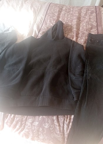 Gri Bel Detaylı Oversize Sweatshirt - Görsel 2