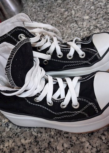 36 Beden siyah Renk converse run star hike platform