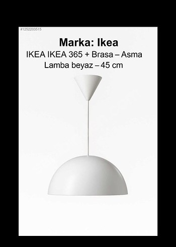 Ikea Beyaz Yuvarlak Tavan Lambası ıkea brassa