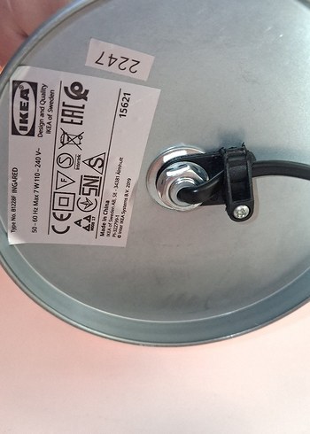 ıkea abajur lamba rattan - Görsel 2