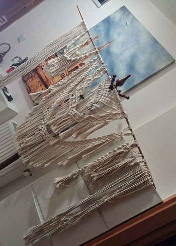 makrome duvar perdesı dekor - Görsel 2