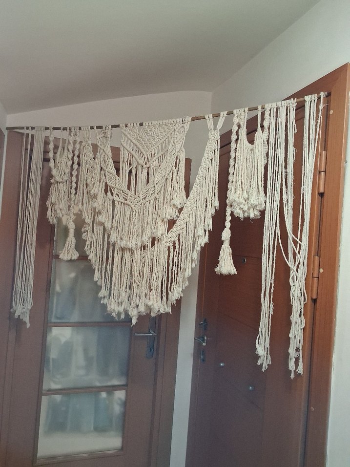 makrome duvar perdesı dekor - Görsel 3