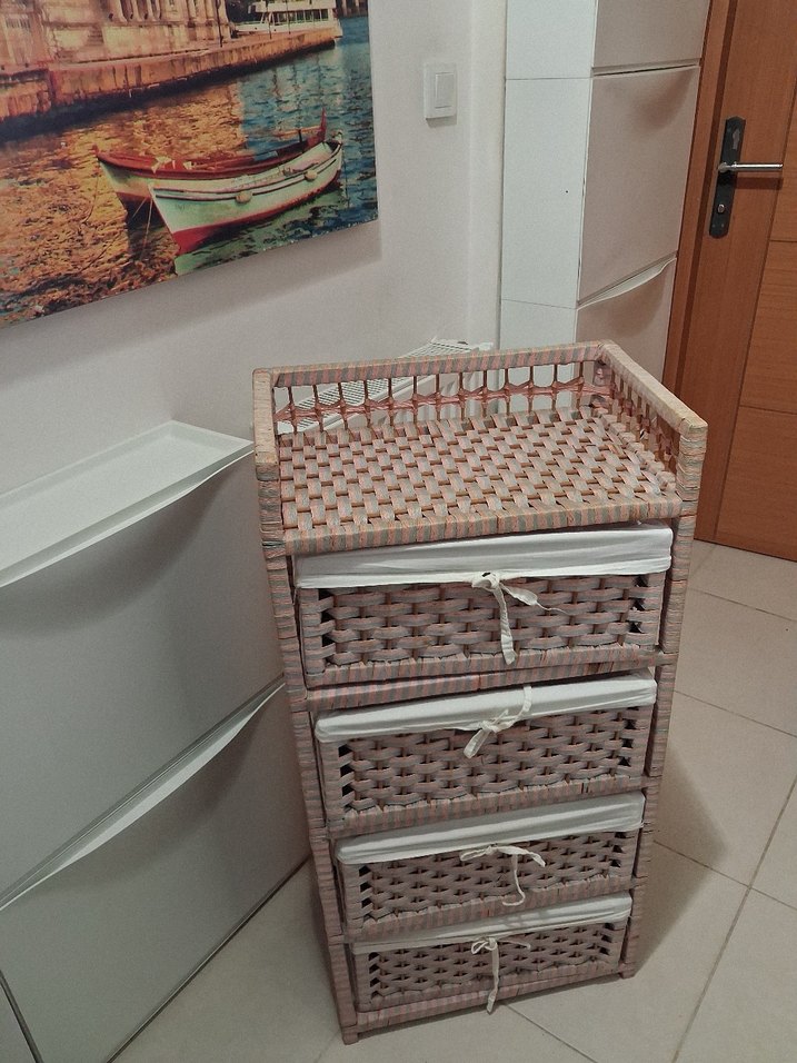 rattan hasır Çekmeceli Dolap - Görsel 3