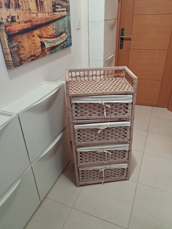 rattan hasır Çekmeceli Dolap - Görsel 2