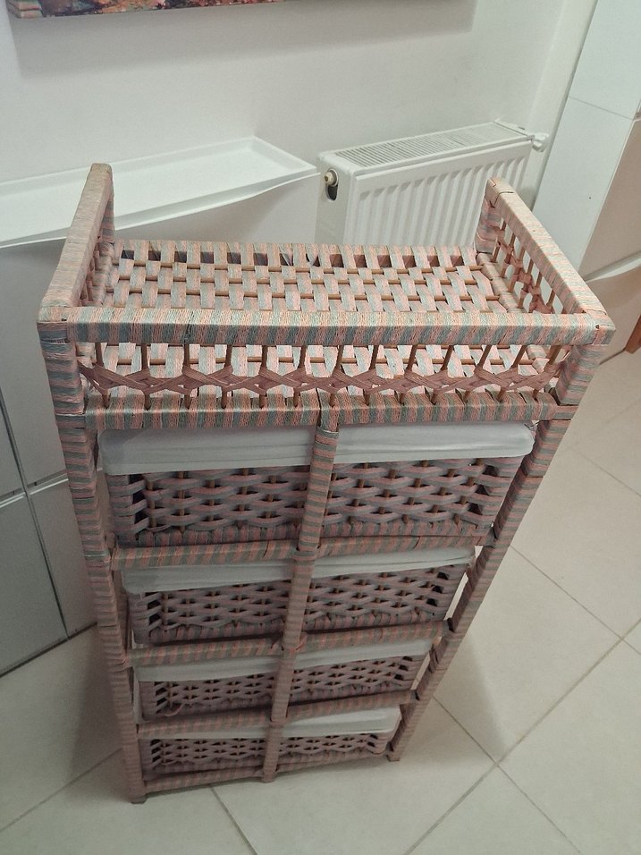 rattan hasır Çekmeceli Dolap - Görsel 4